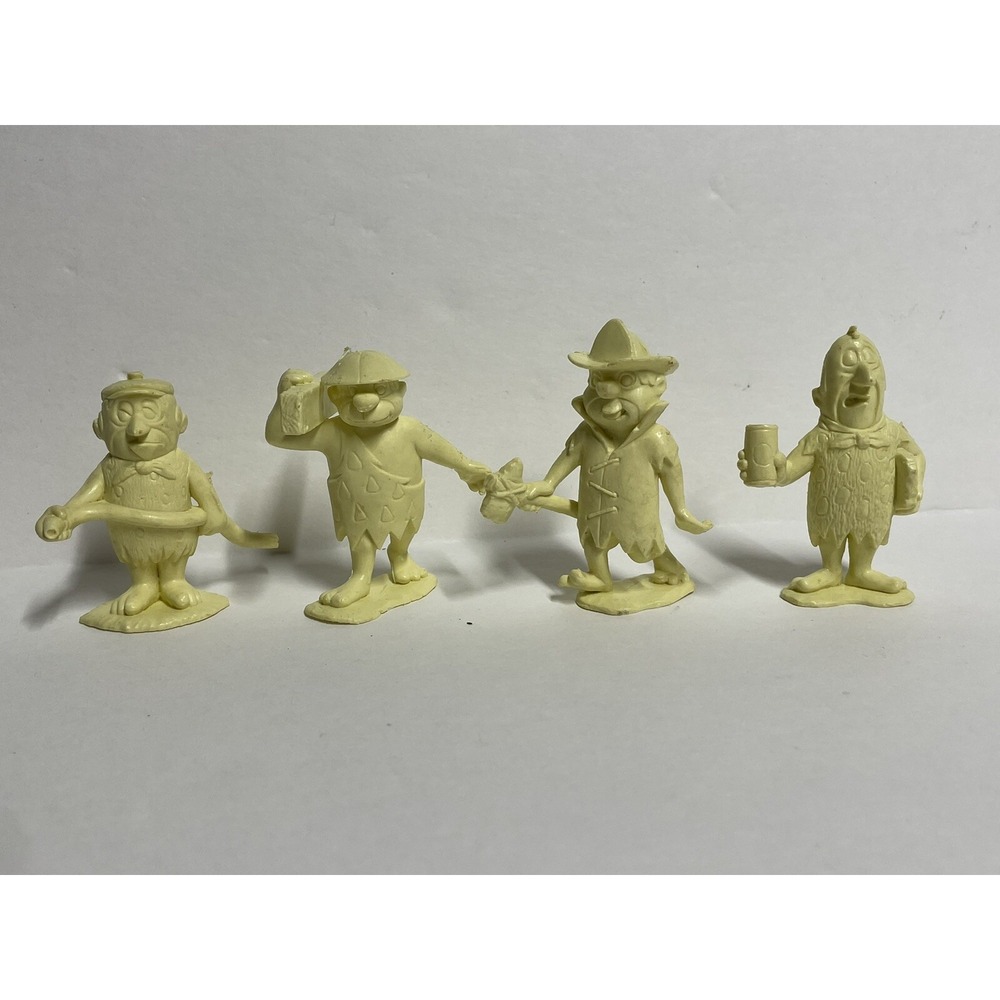 Marx Flintstones Worker People Vintage 1960s Prehistoric PlaySet Figure Lot of 4